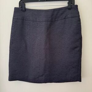 Ann‎ Taylor LOFT Skirt Women's Size 10 Gray Textured Mini Career